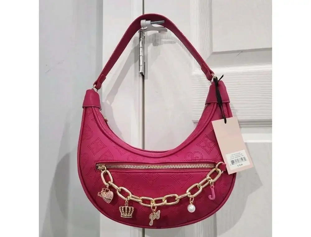 NWT Juicy Couture‎ Top Notch Hobo Shoulder Bag in Raspberry Tart